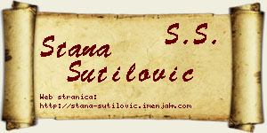 Stana Šutilović vizit kartica